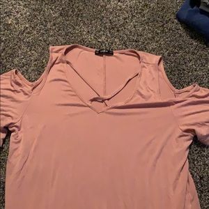 Pink off the shoulder dress